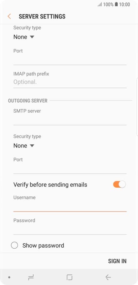 Press the field below 