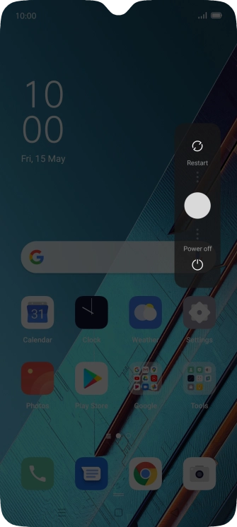 Press and drag the circle downwards.