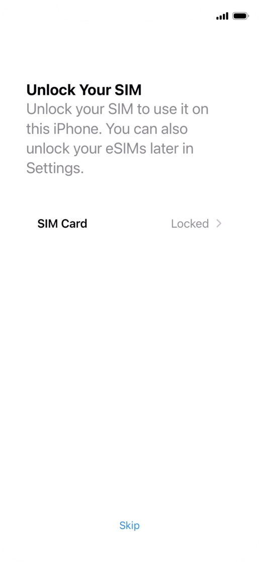 Press SIM Card.