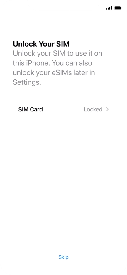 Press SIM Card.