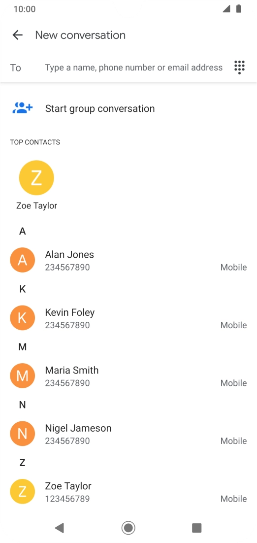 Press the field next to 