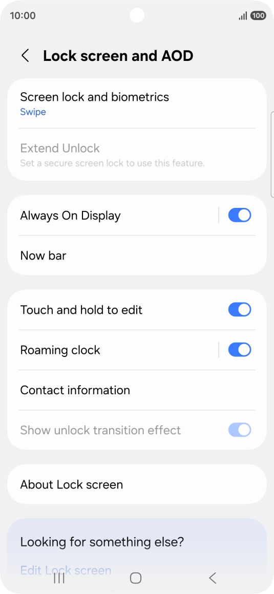 Press Screen lock and biometrics.