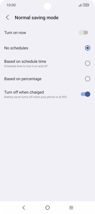 Press the required settings.