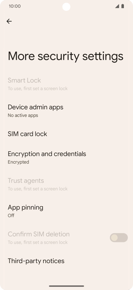 Press SIM card lock.