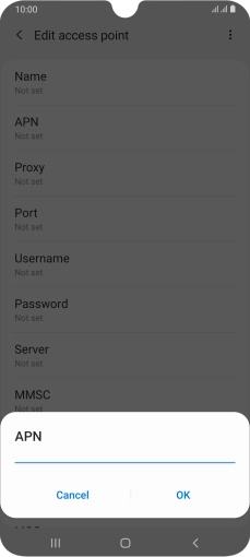 Key in eezone and press OK.