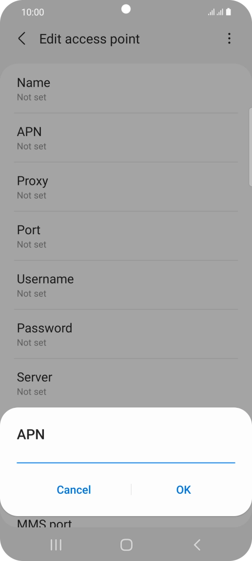 Key in everywhere and press OK.