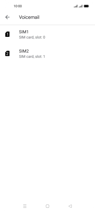 Press the required SIM.