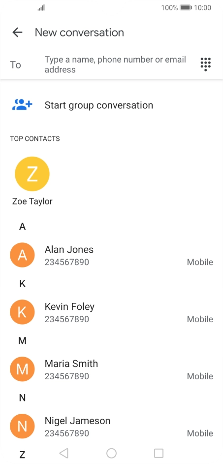 Press the field next to 