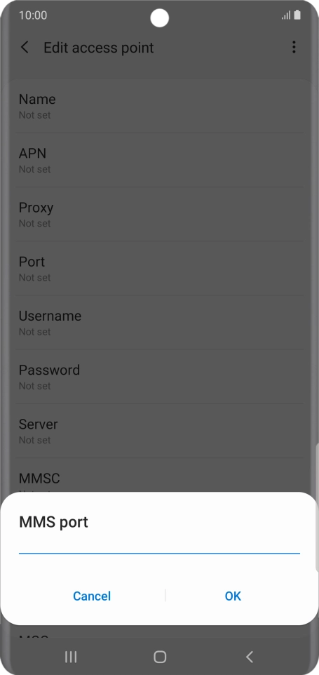 Key in 8080 and press OK.