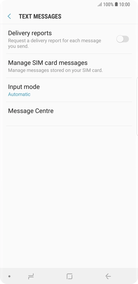 Press Message Centre.
