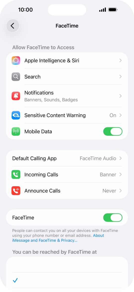 Press the indicator next to 