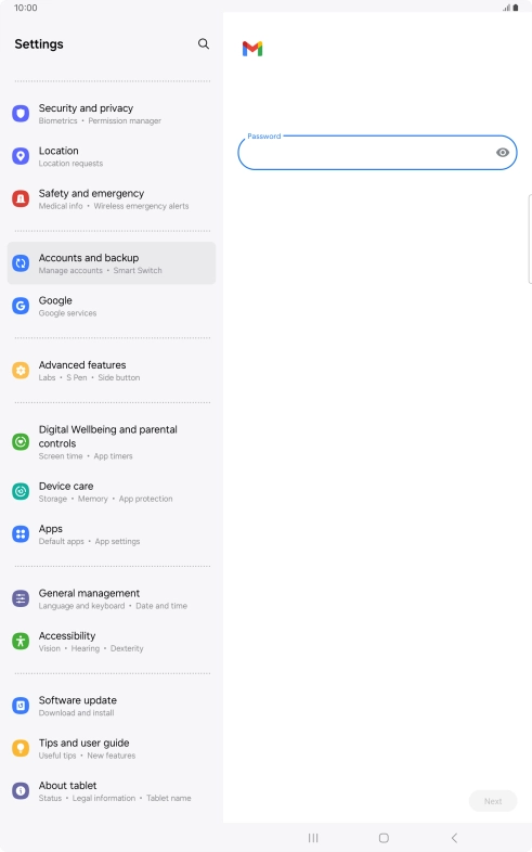 Press the field below 