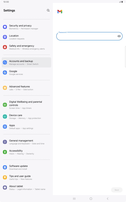 Press the field below 