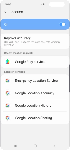 Press Google Location Accuracy.