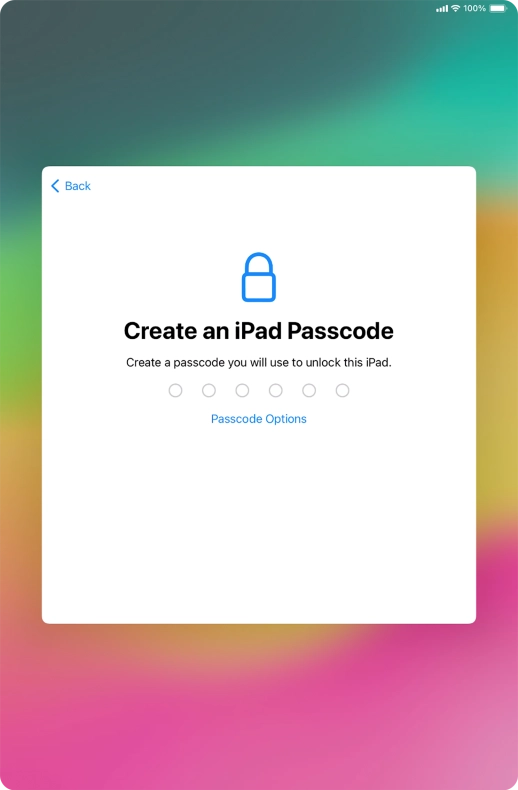 Press Passcode Options.