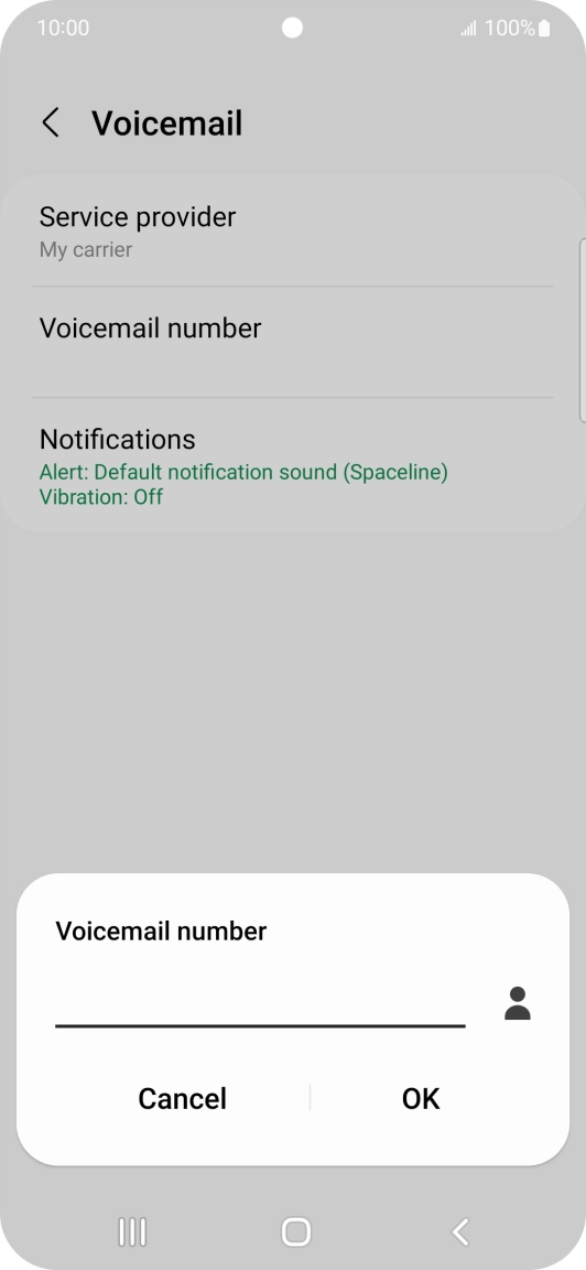 Key in +447953222222 and press OK.