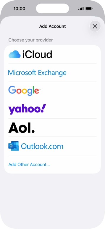 Press Add Other Account....