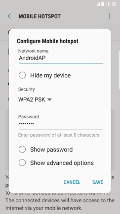 Press the field below 