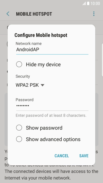 Press the field below 