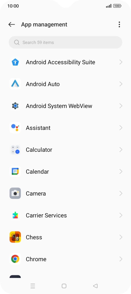 Press the required app.