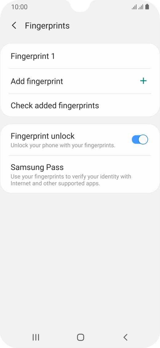 Press the required settings.
