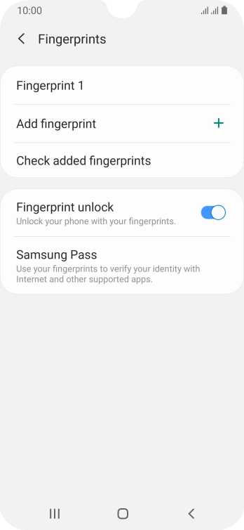 Press the required settings.