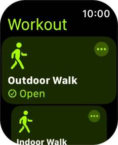 Press the required training activity to start it.