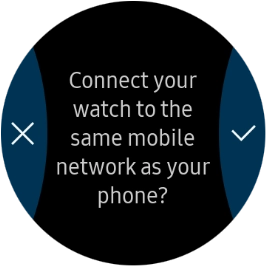 Press the confirm icon and follow the instructions on the screen to set up mobile data.