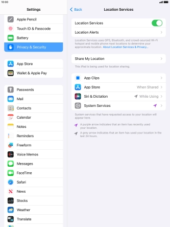 Press the required app.