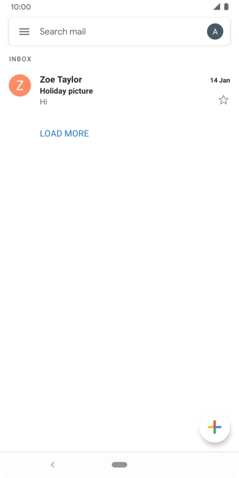 Press the email account icon.