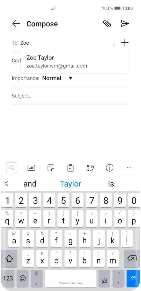 Press the required contact.