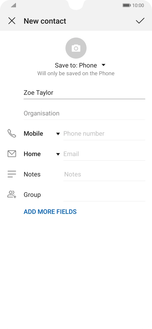 Press Phone number and key in the required phone number.