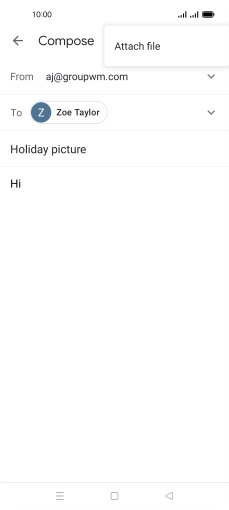 Press Attach file and go to the required folder.