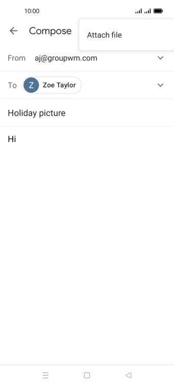 Press Attach file and go to the required folder.