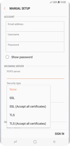 Press None to turn off the function.