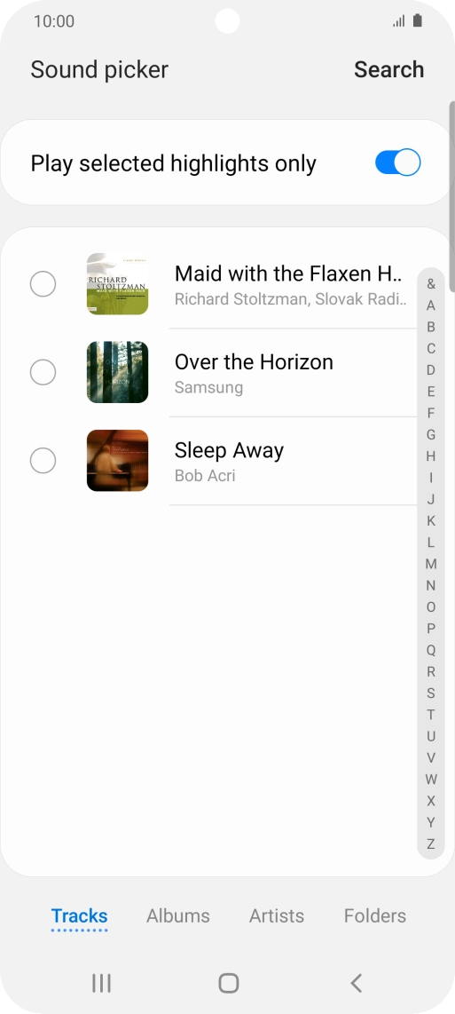 Press the required ring tones to hear them.