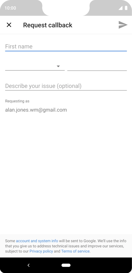 Follow the instructions on the screen to request a call. You will then get a call from the Google support team. Follow the verbal instructions to get support for your phone.
