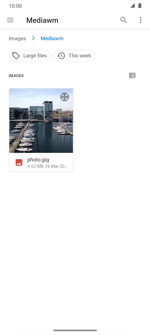 Press the required file.