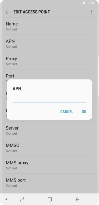 Key in eezone and press OK.