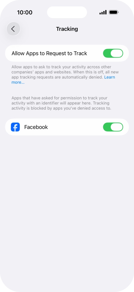 Press the indicator next to 