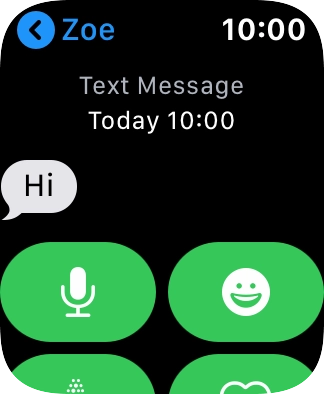 Press the microphone icon and follow the instructions on the screen to record and send the message.