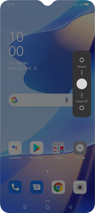 Press and drag the circle downwards.
