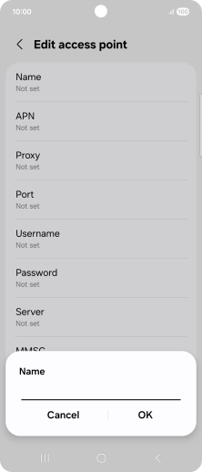 Key in EE MMS and press OK.