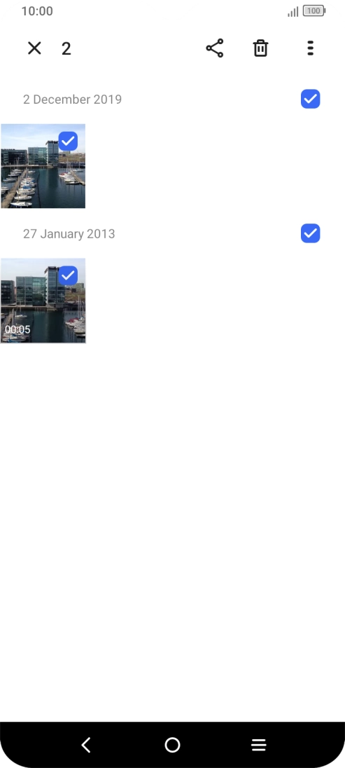 Press the share icon.