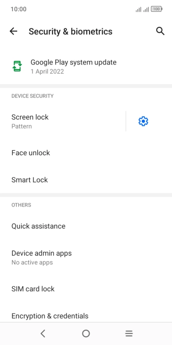 Press Screen lock and key in the current phone lock code.
