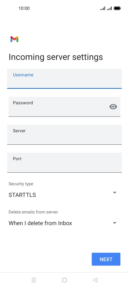 Press the field below 