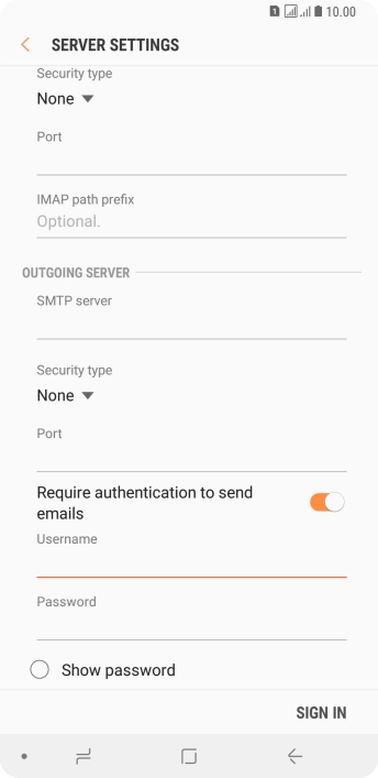 Press the field below 