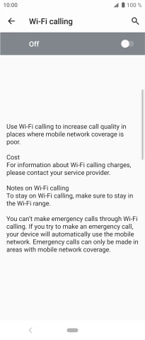 Press the indicator to turn the function on or off.