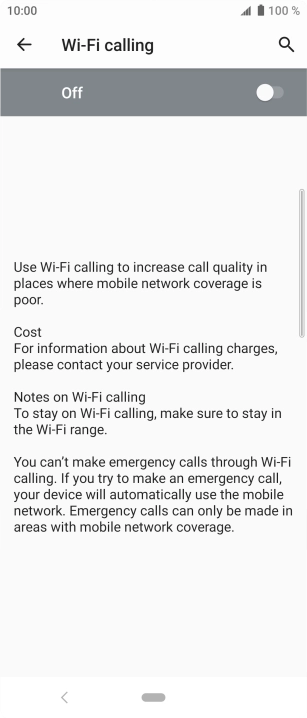 Press the indicator to turn the function on or off.