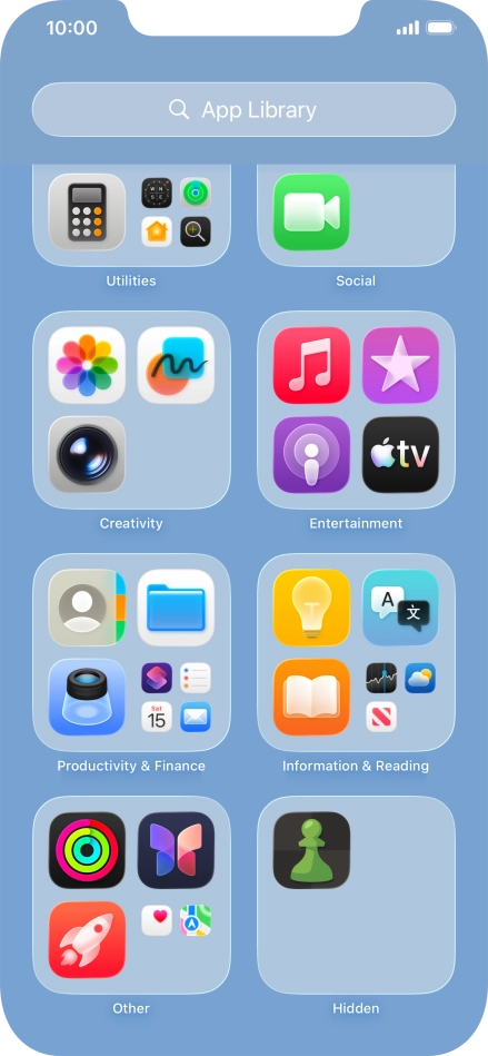 Press and hold the required app.